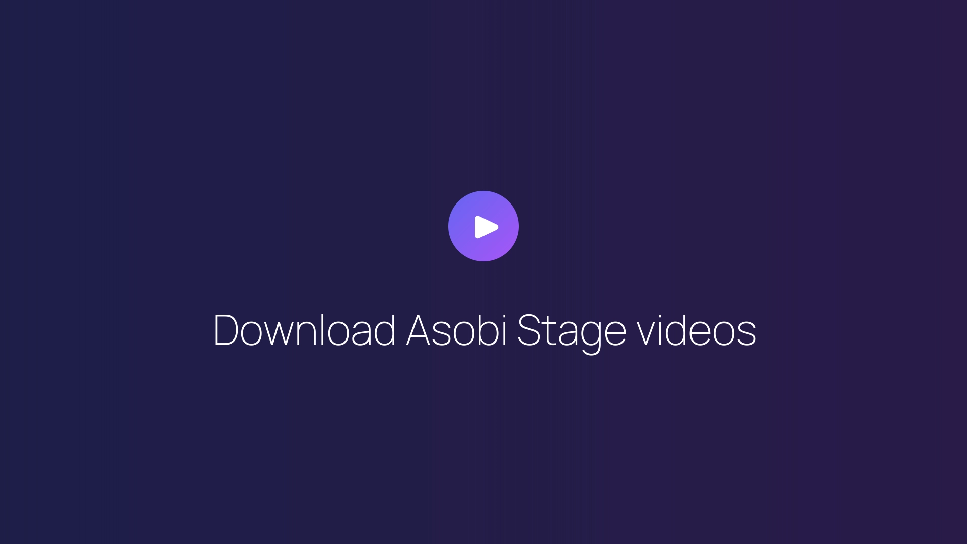 Download Asobi Stage videos featured image
