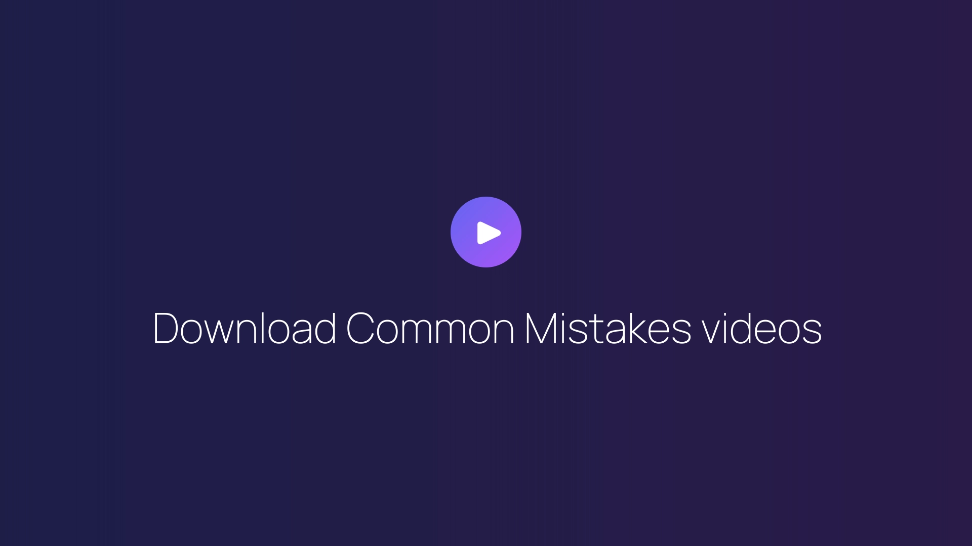 Download Common Mistakes videos featured image