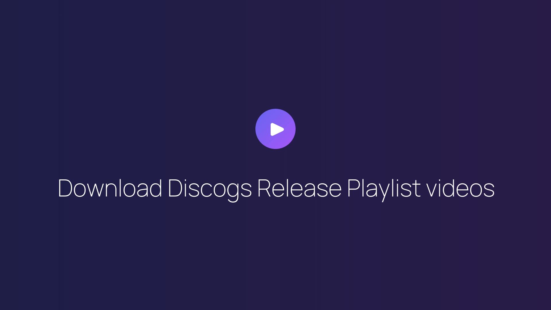 Download Discogs Release Playlist videos featured image