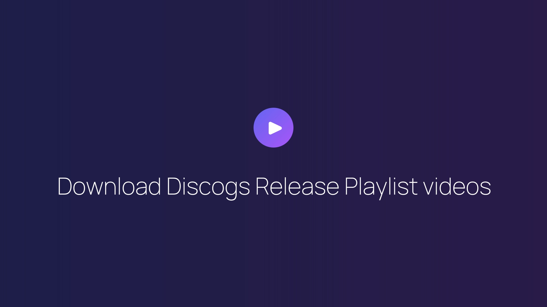 Download Discogs Release Playlist videos featured image