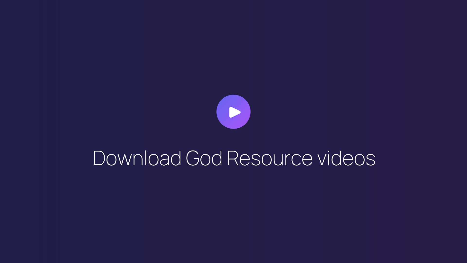 Download God Resource videos featured image