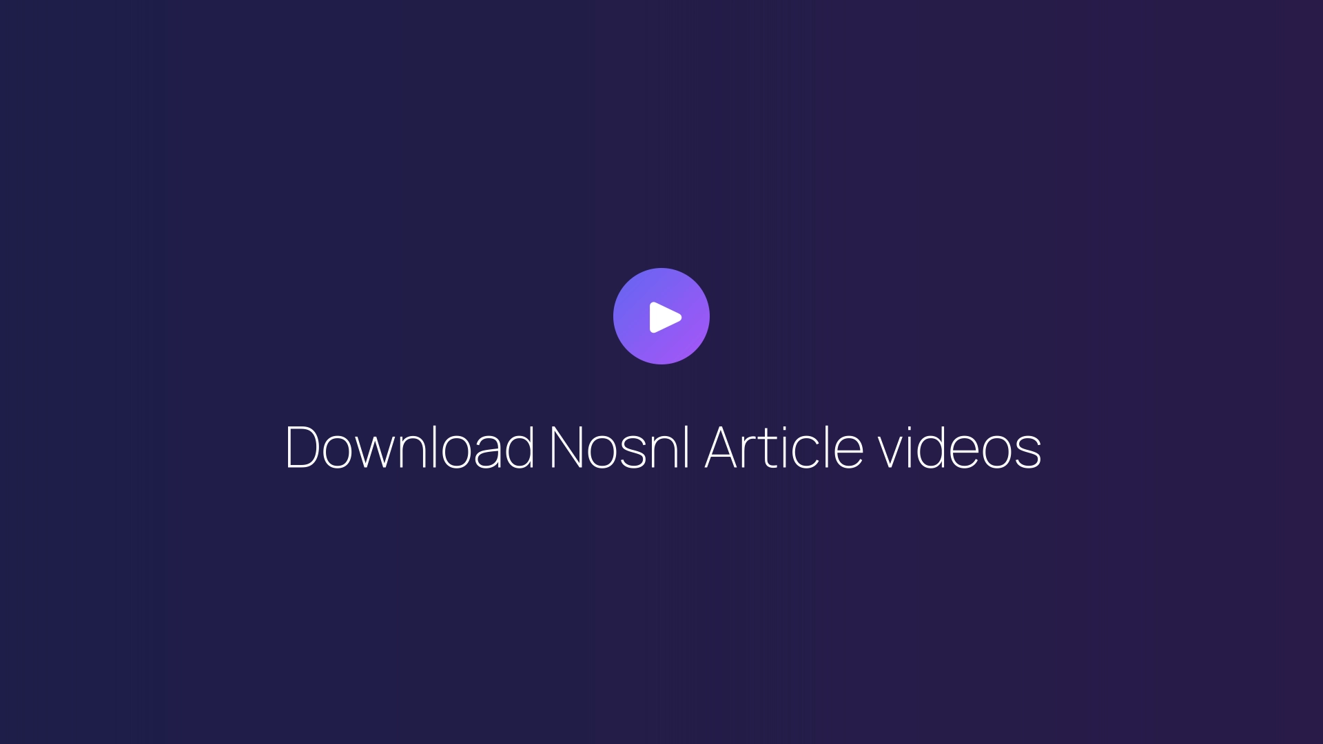 Download Nosnl Article videos featured image