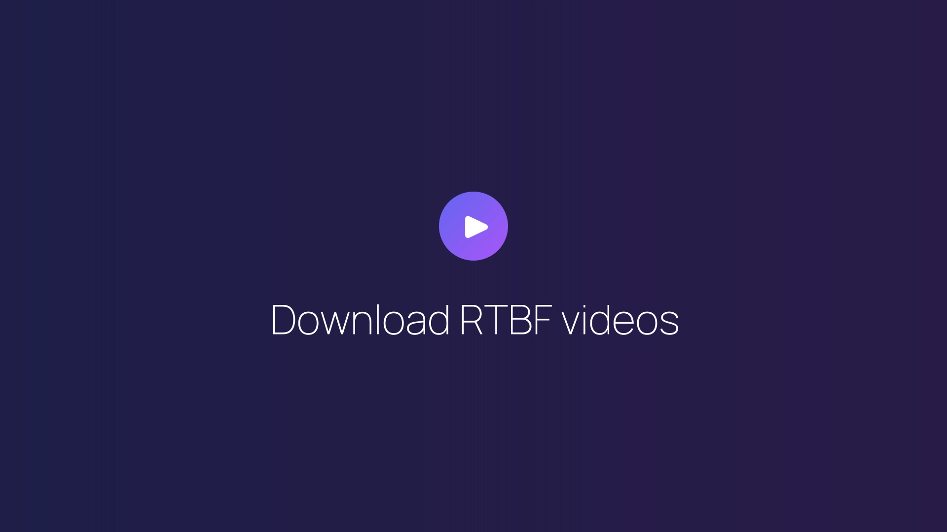 Download RTBF videos featured image
