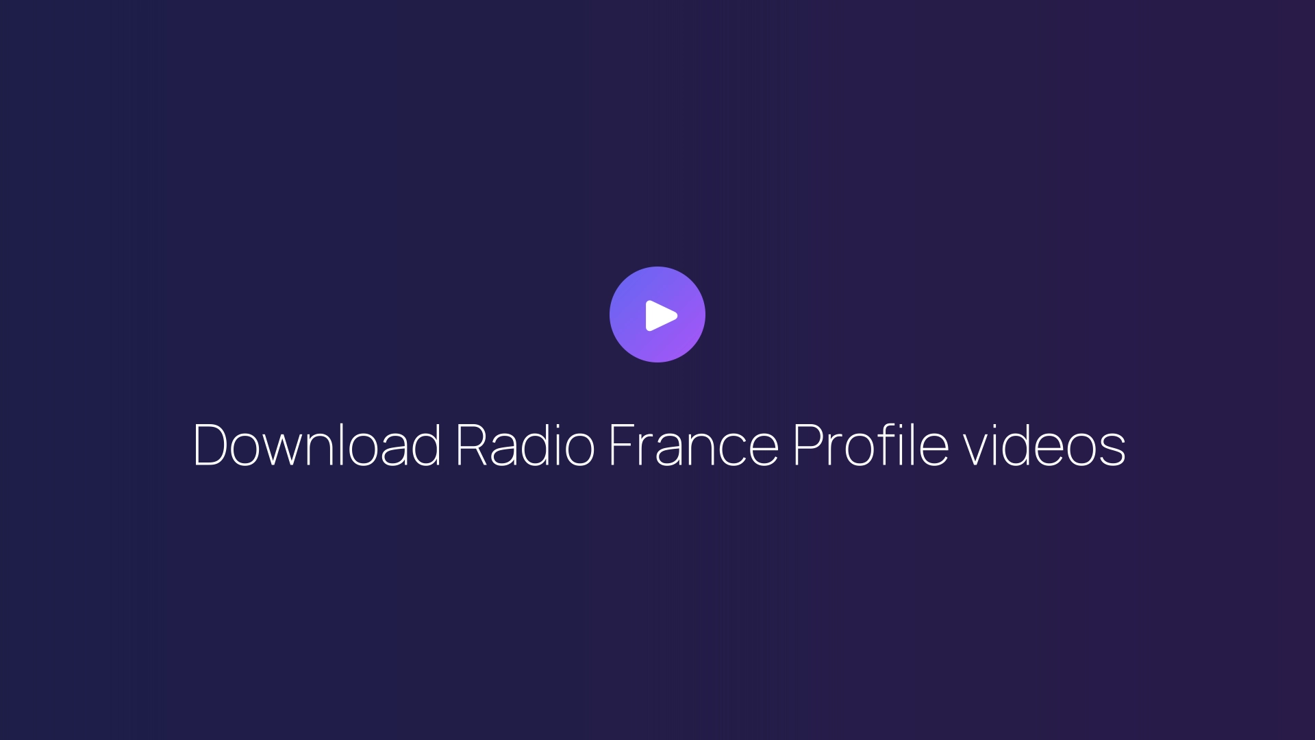 Download Radio France Profile videos featured image