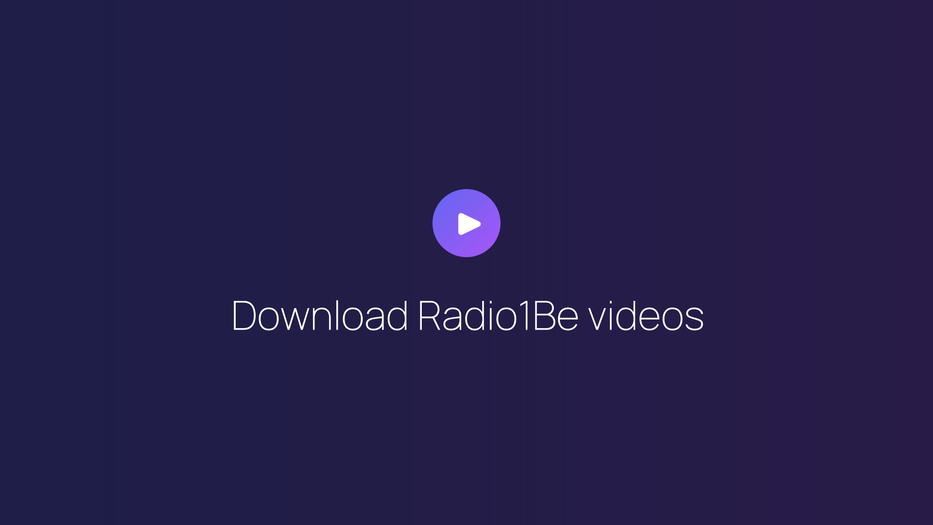 Download Radio1Be videos featured image