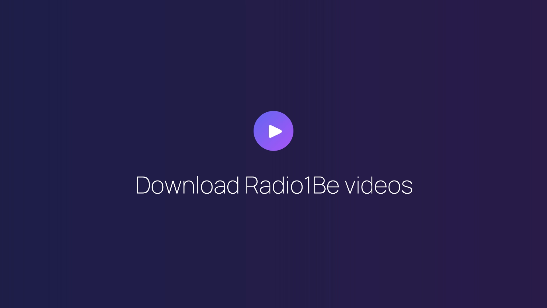 Download Radio1Be videos featured image